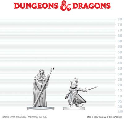 Wizkids Primed Miniatures - Monster - Cultist of Bhaal &amp; Cultist of Myrkul