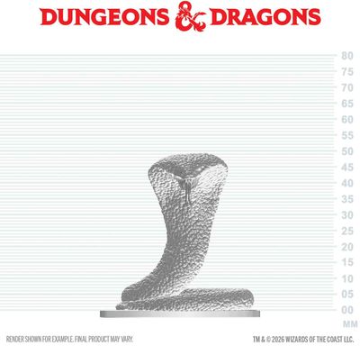 Wizkids Primed Miniatures - Monster - Serpent (Polar)