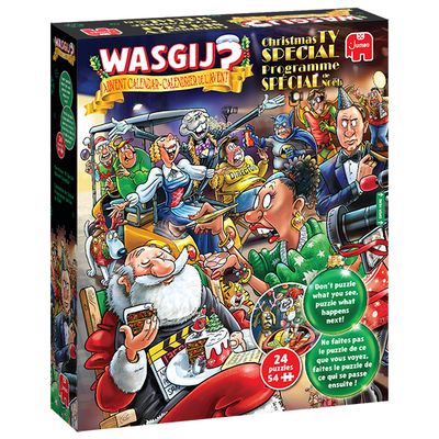 24x54 pcs - WASGIJ Puzzle Advent Calendar 2026: Christmas TV Special