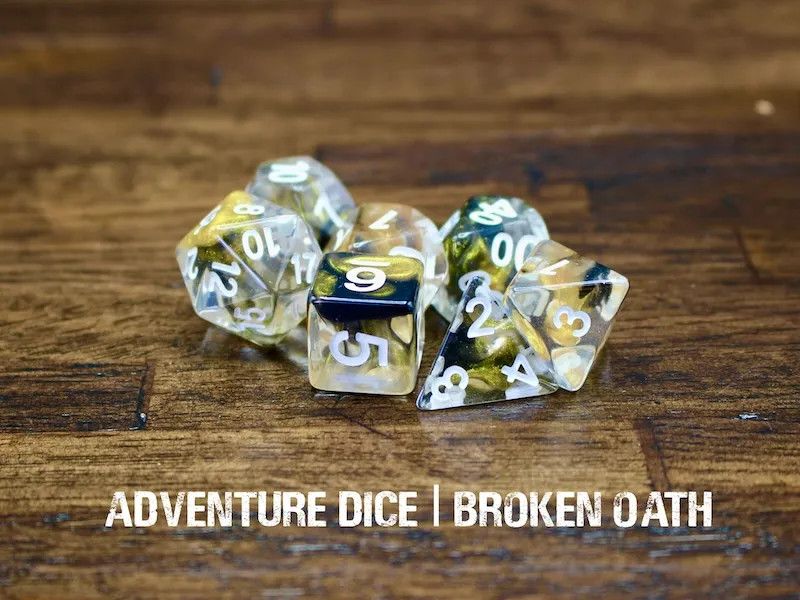 7-Piece RPG Dice Set: Broken Oath