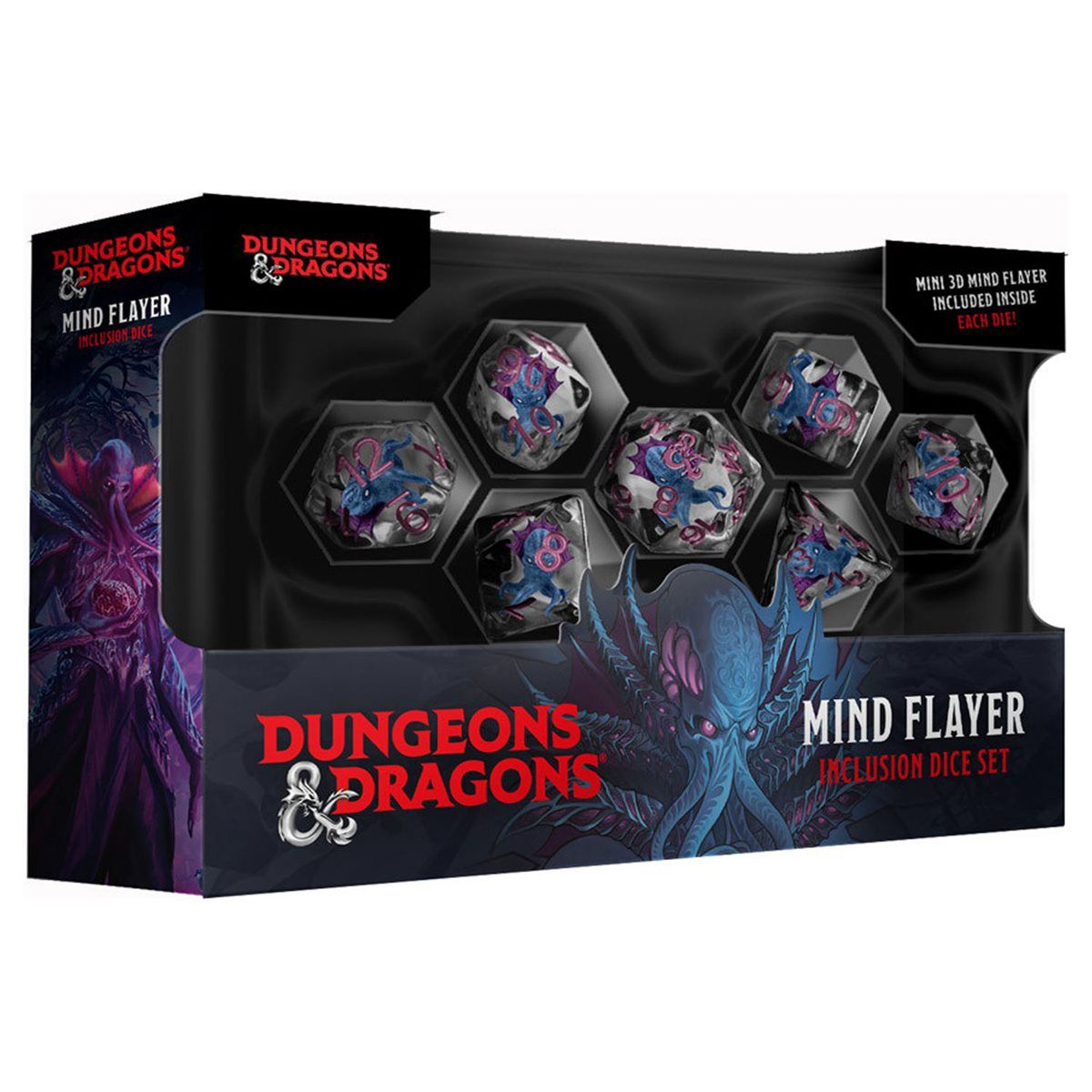 7-Piece Inclusion RPG Dice Set: Dungeons &amp; Dragons Mind Flayer