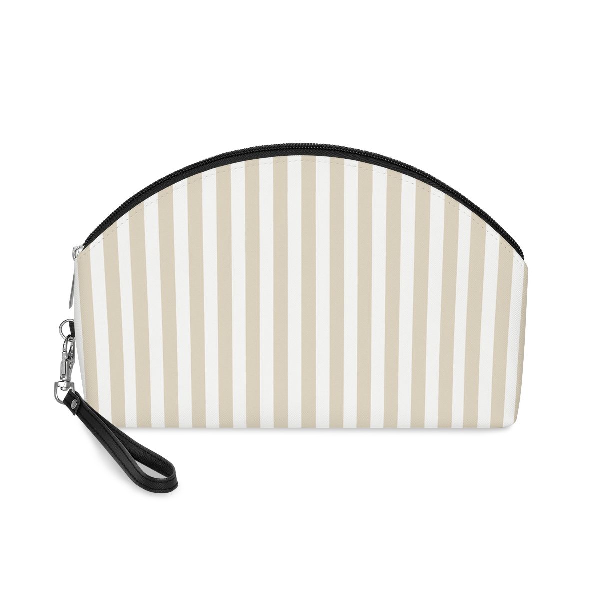 Travel Cosmetic Pouch - Beige Stripe