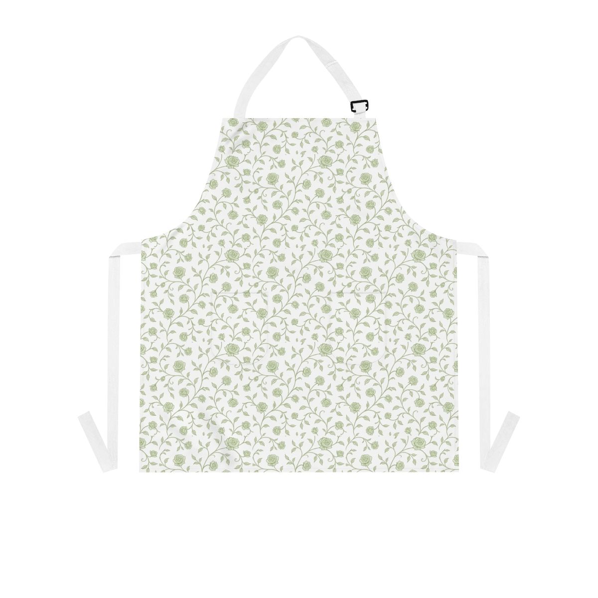 Moss Green and White  Apron