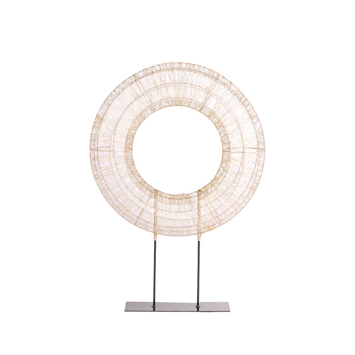 100cm LED Illuminated Wreath on stand