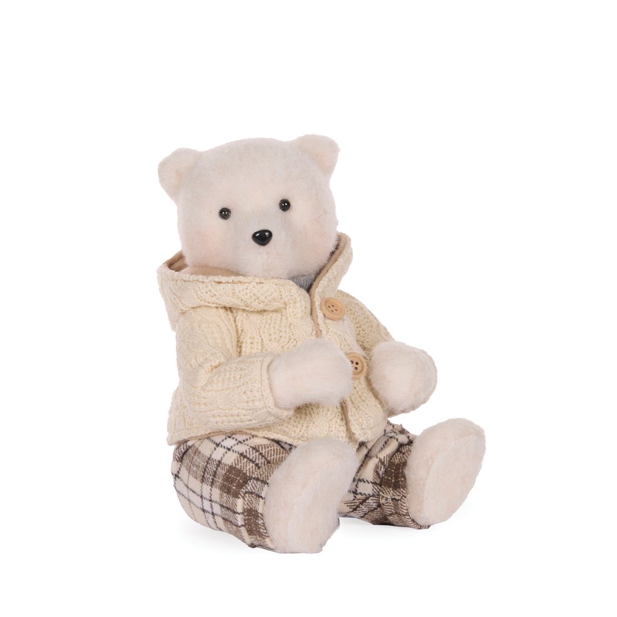 Frosted Knitted Mrs. Bear Sitting
