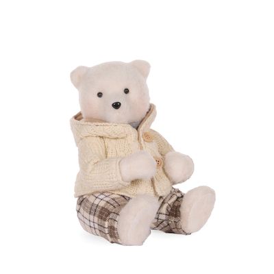 Frosted Knitted Mrs. Bear Sitting