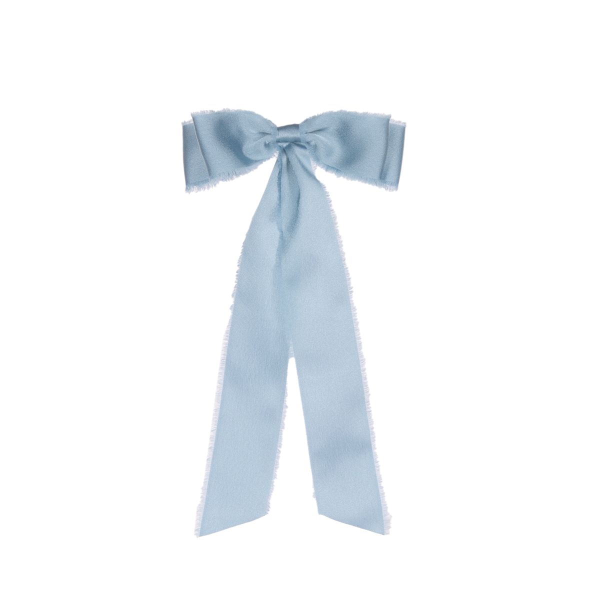 6pk Blue Raw Satin Bows
