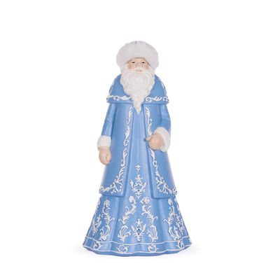 25cm Blue and White Santa with FUR