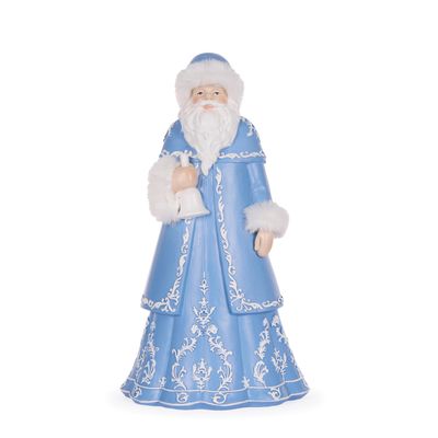 31cm Blue and White Santa with FUR
