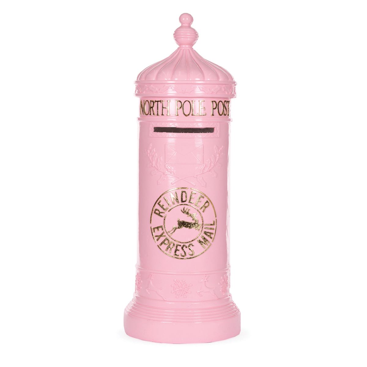 77cm Pink and Gold Mailbox