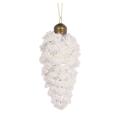 Frosted Pinecone Hanging Ornament