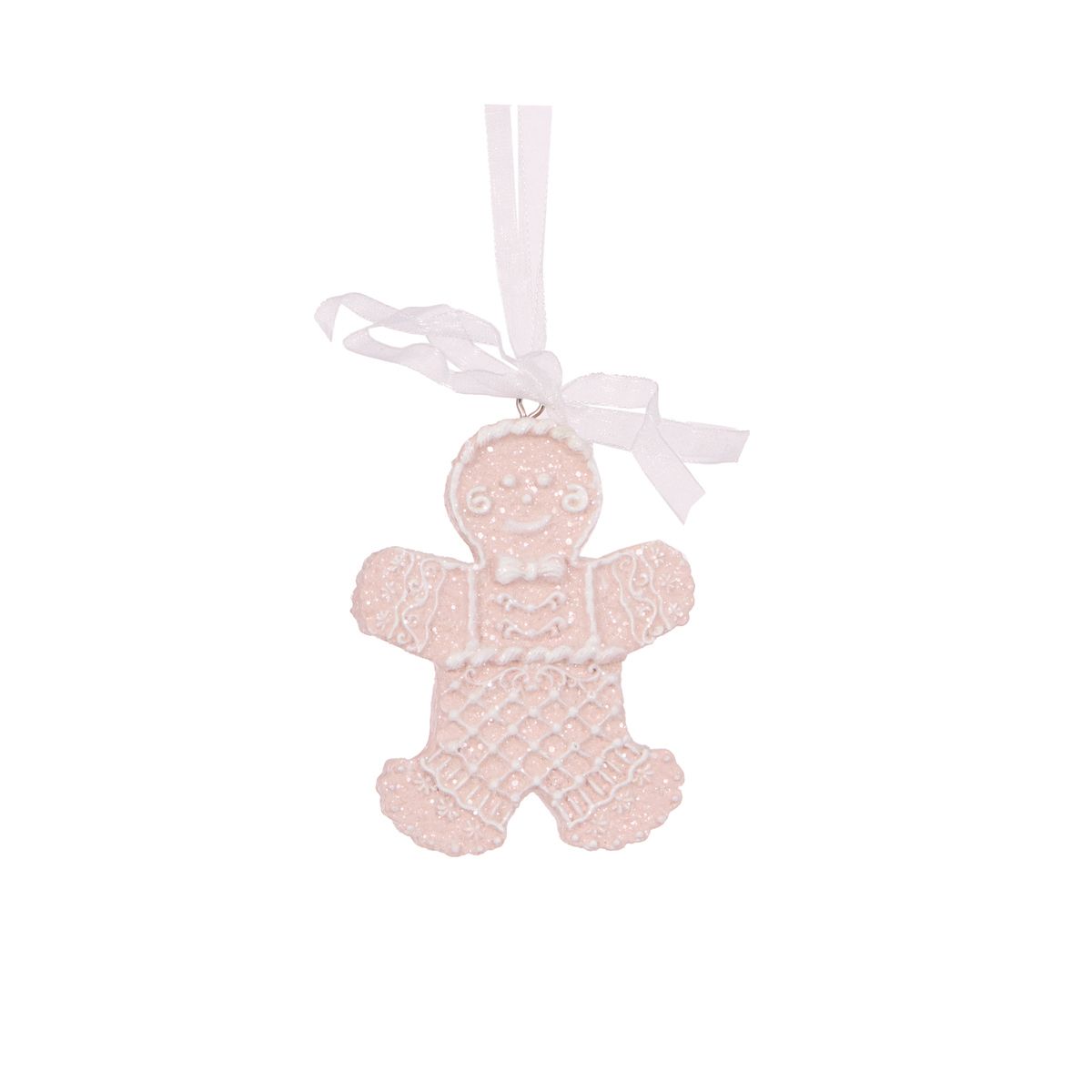 Pink Gingerbread Man Hanging Ornament