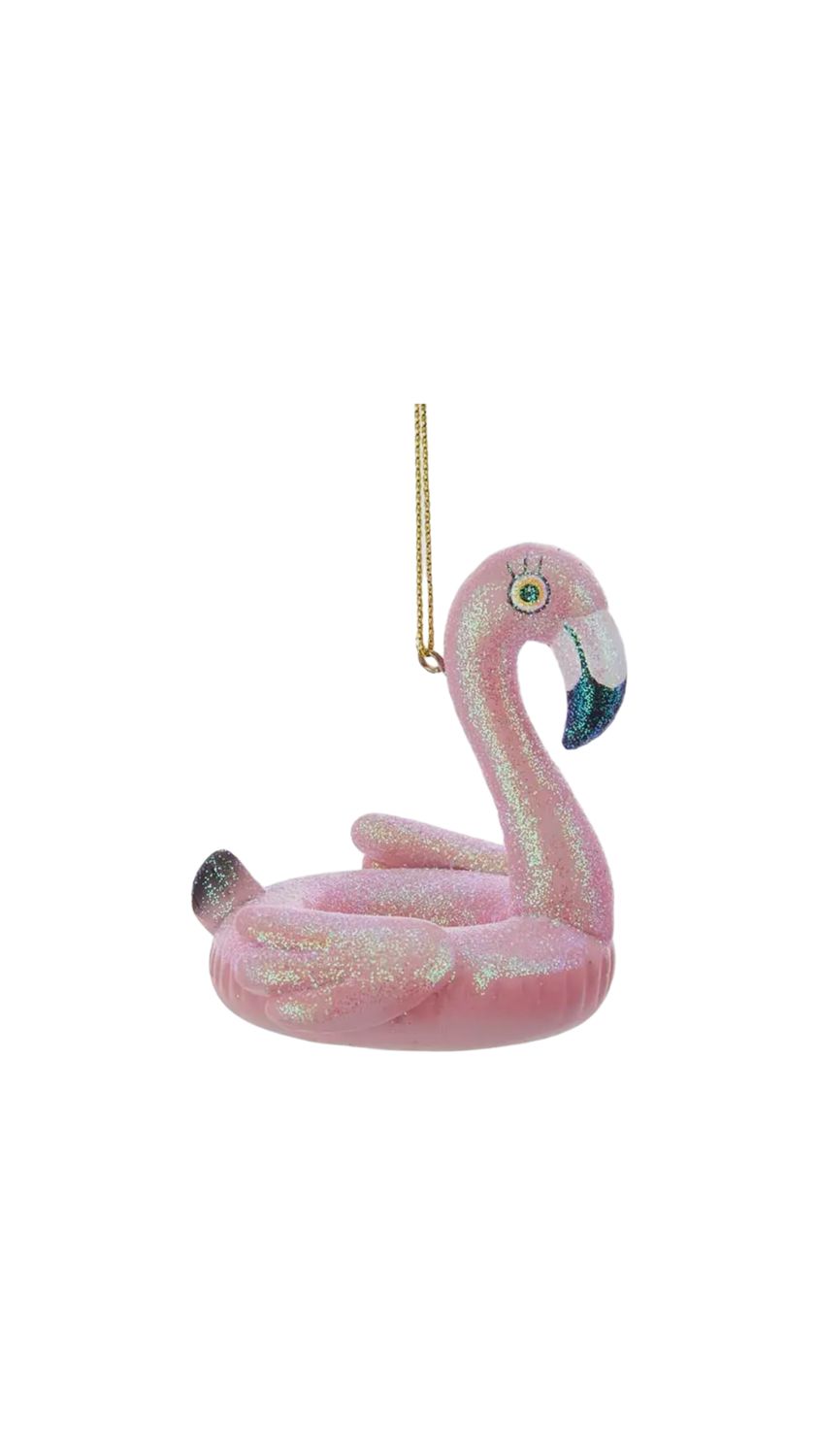 Pink Flamingo Pool Float Ornament