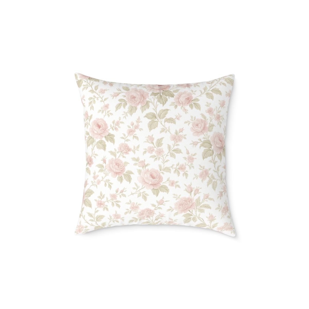 Sage and Pink Chintz Pillow 
