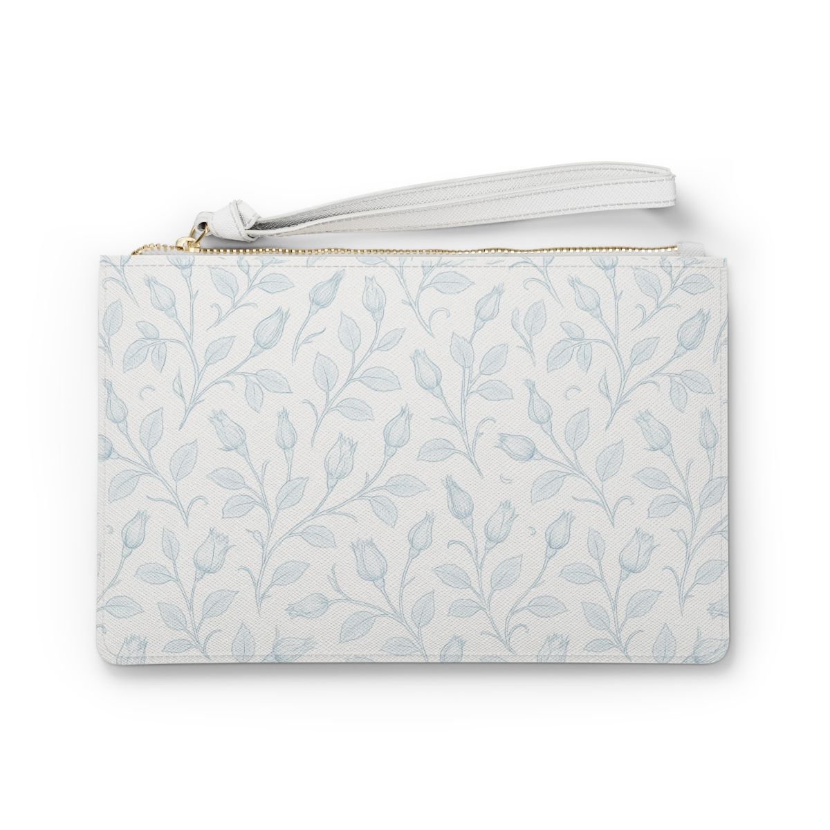 Powder Blue and White Chintz Clutch