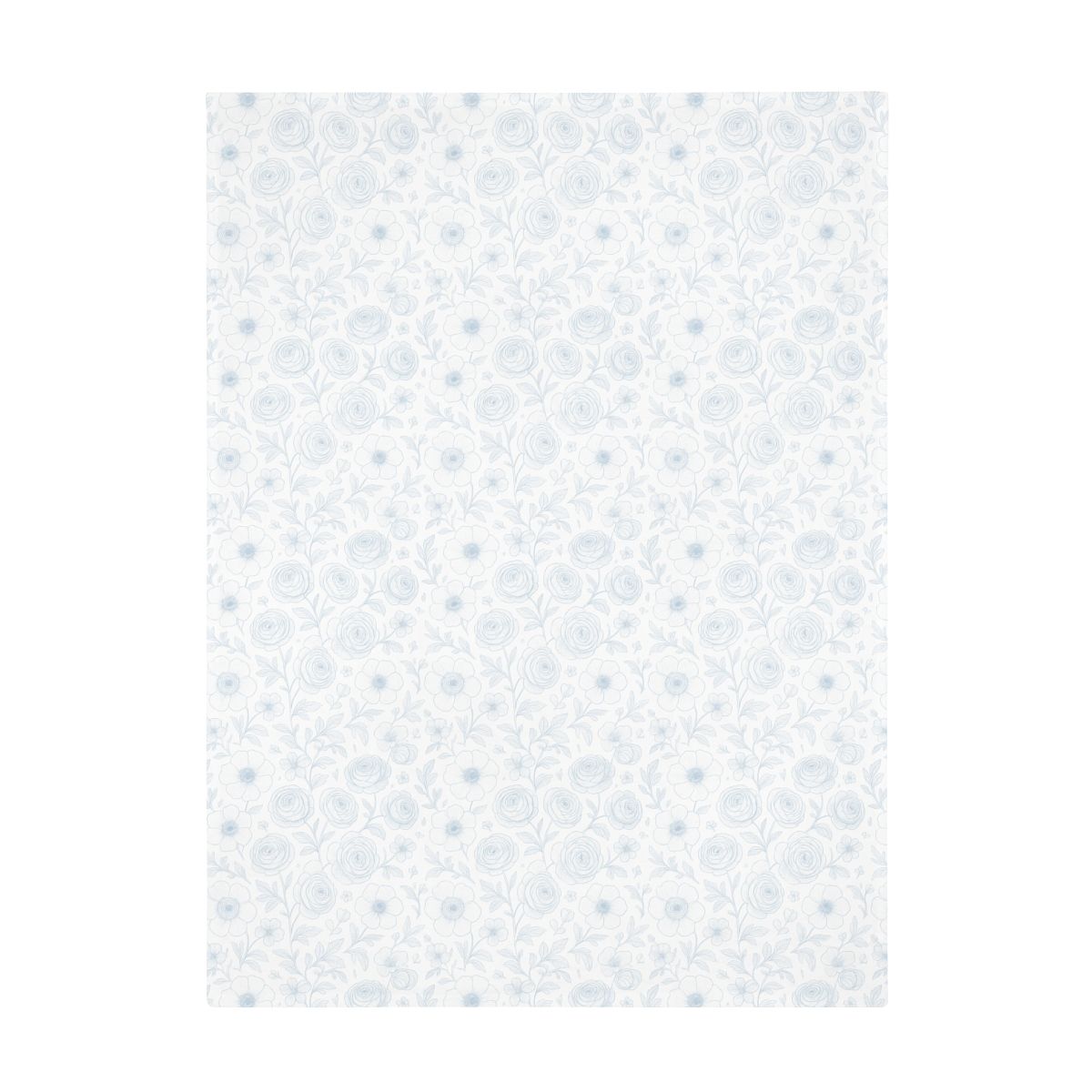 Soft Blue Chintz Throw Large