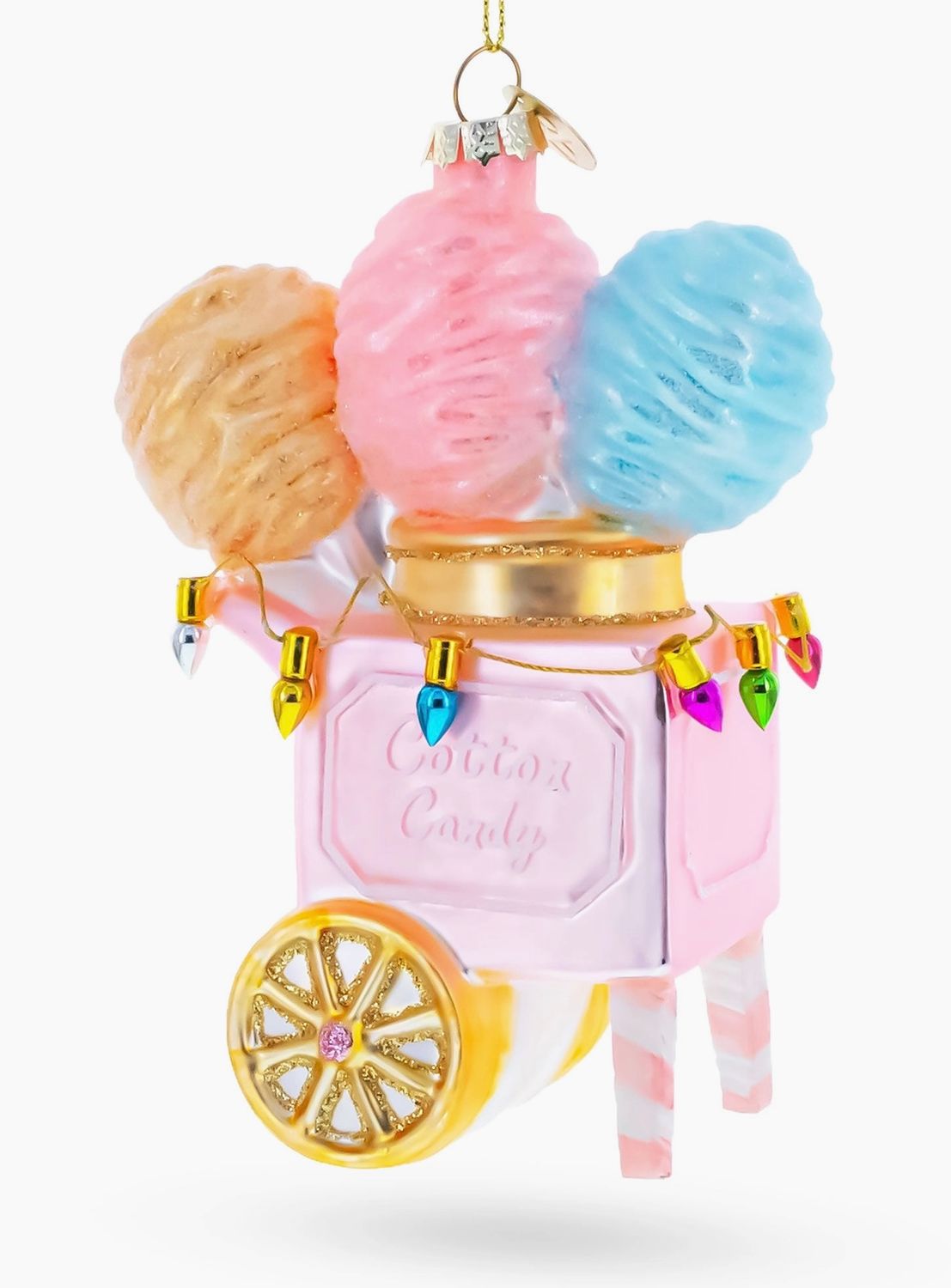 Cotton Candy Cart Blown Glass