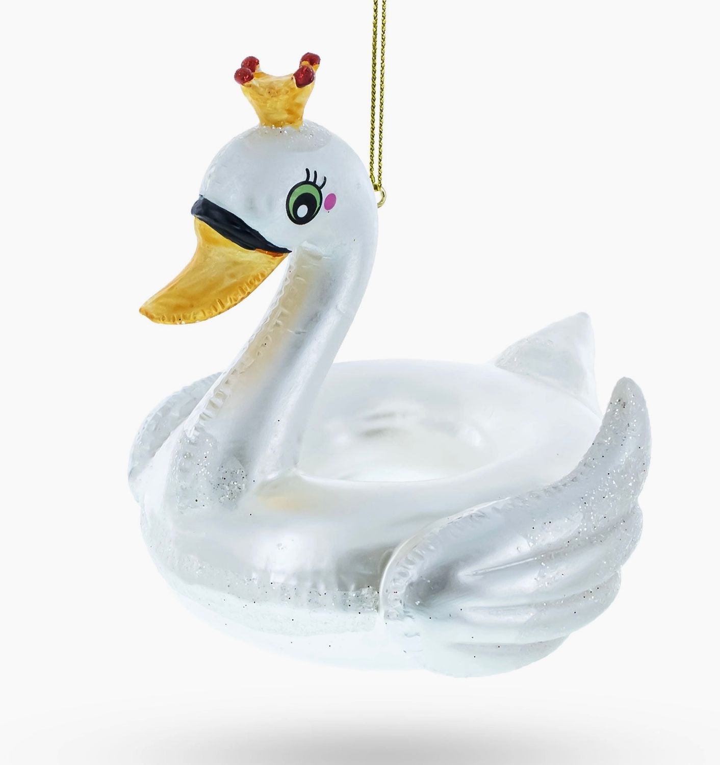Regal Swann Floatie Glass Ornament