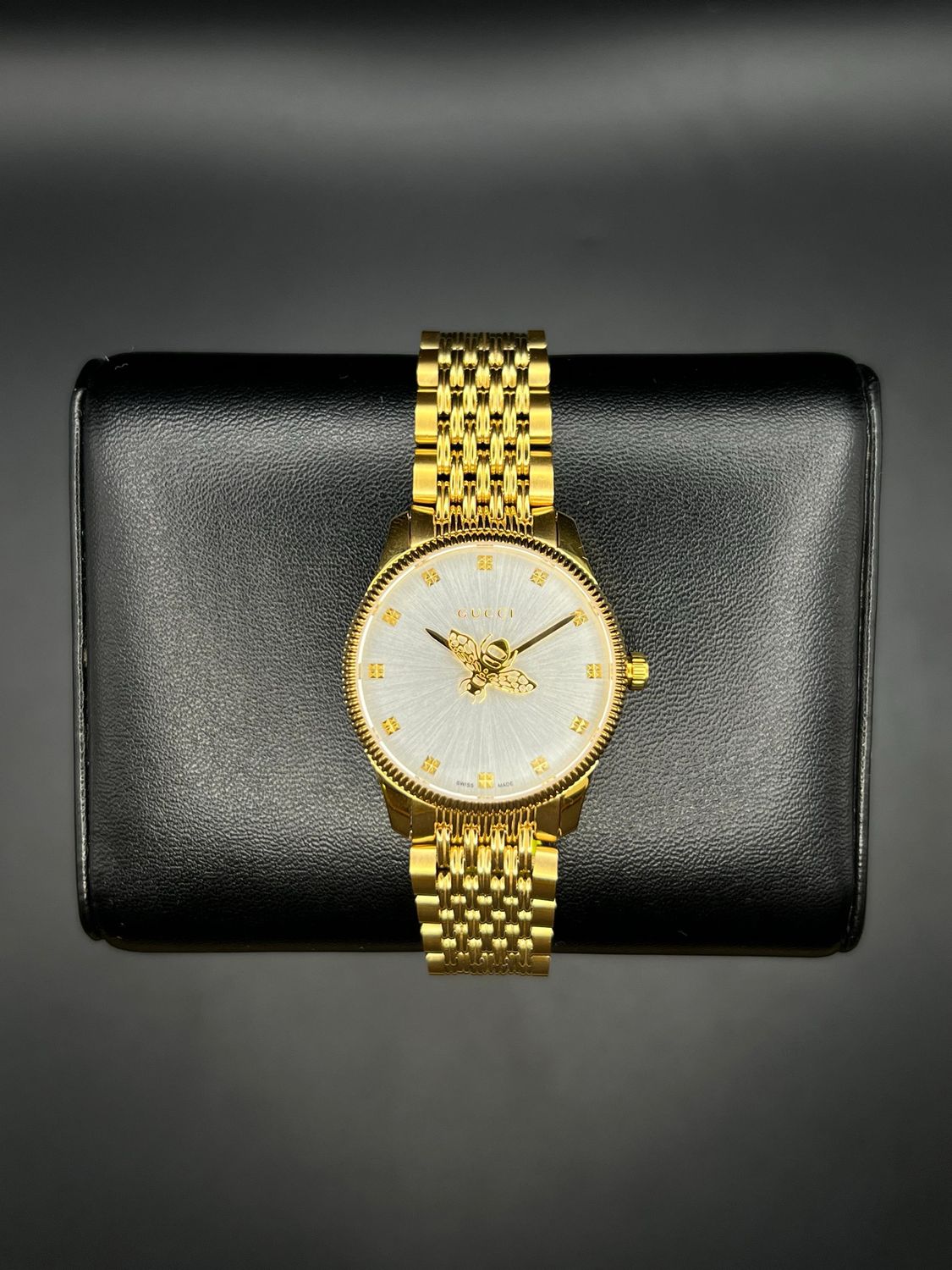 Gucci G Timeless Quartz Mother of Pearl Dial Gold Steel Strap Watch For Women - YA1265021