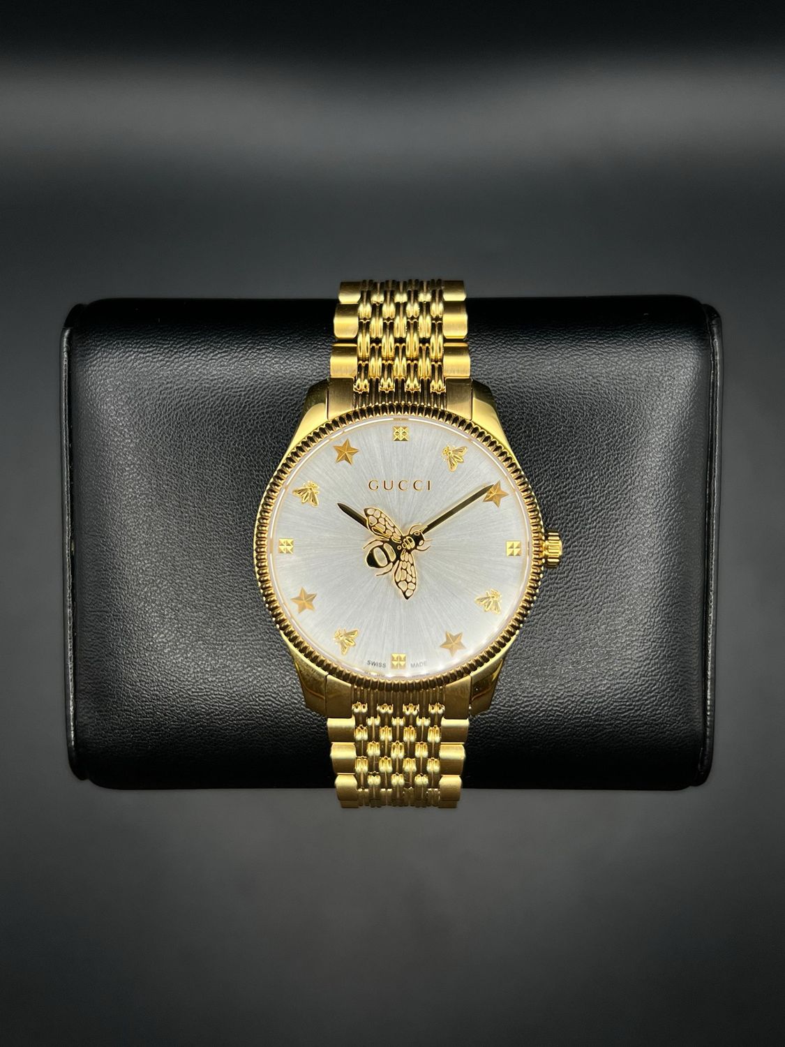 Gucci G Timeless Quartz Silver Dial Gold Steel Strap Watch For Women - YA1264155