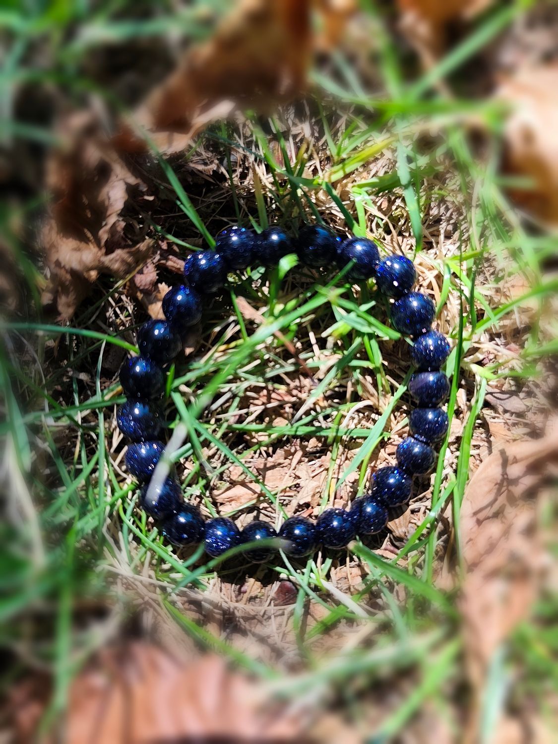 Elastična zapestnica BLUE GOLDSTONE 8mm