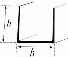 Brass U Section 1.0mm x   1.0mm length 250mm (1)