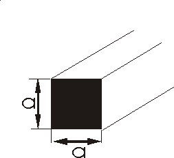 Brass Square Profile 0.8mm x 0.8mm 250mm long (1)