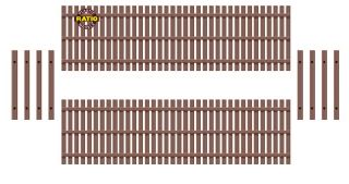 R437 Wooden Fencing Modern Style