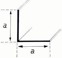 Brass L Section 5.0mm x 5.0mm length 250mm