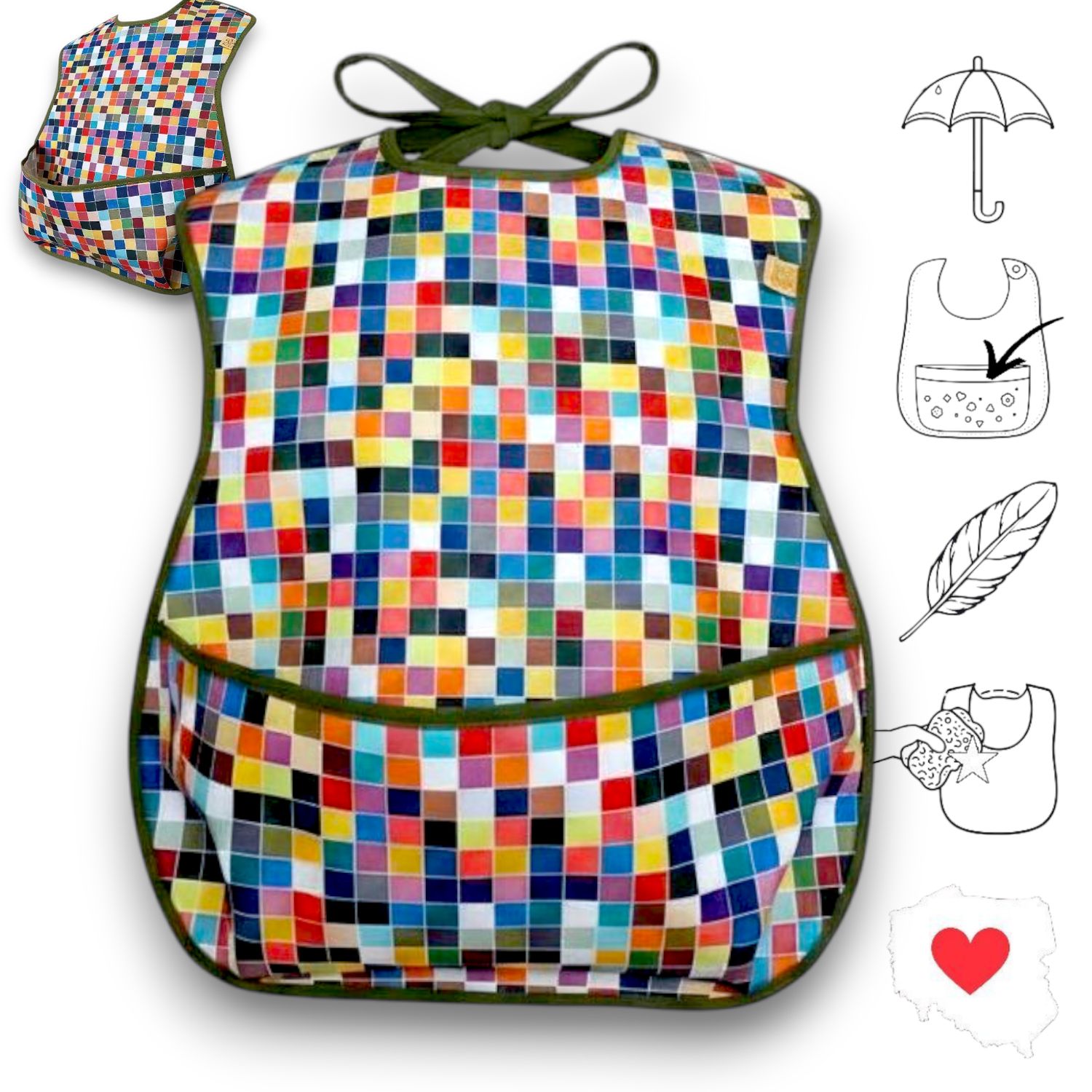 śliniak dla dorosłych Ergo+ "Kolorowy  misz-masz"