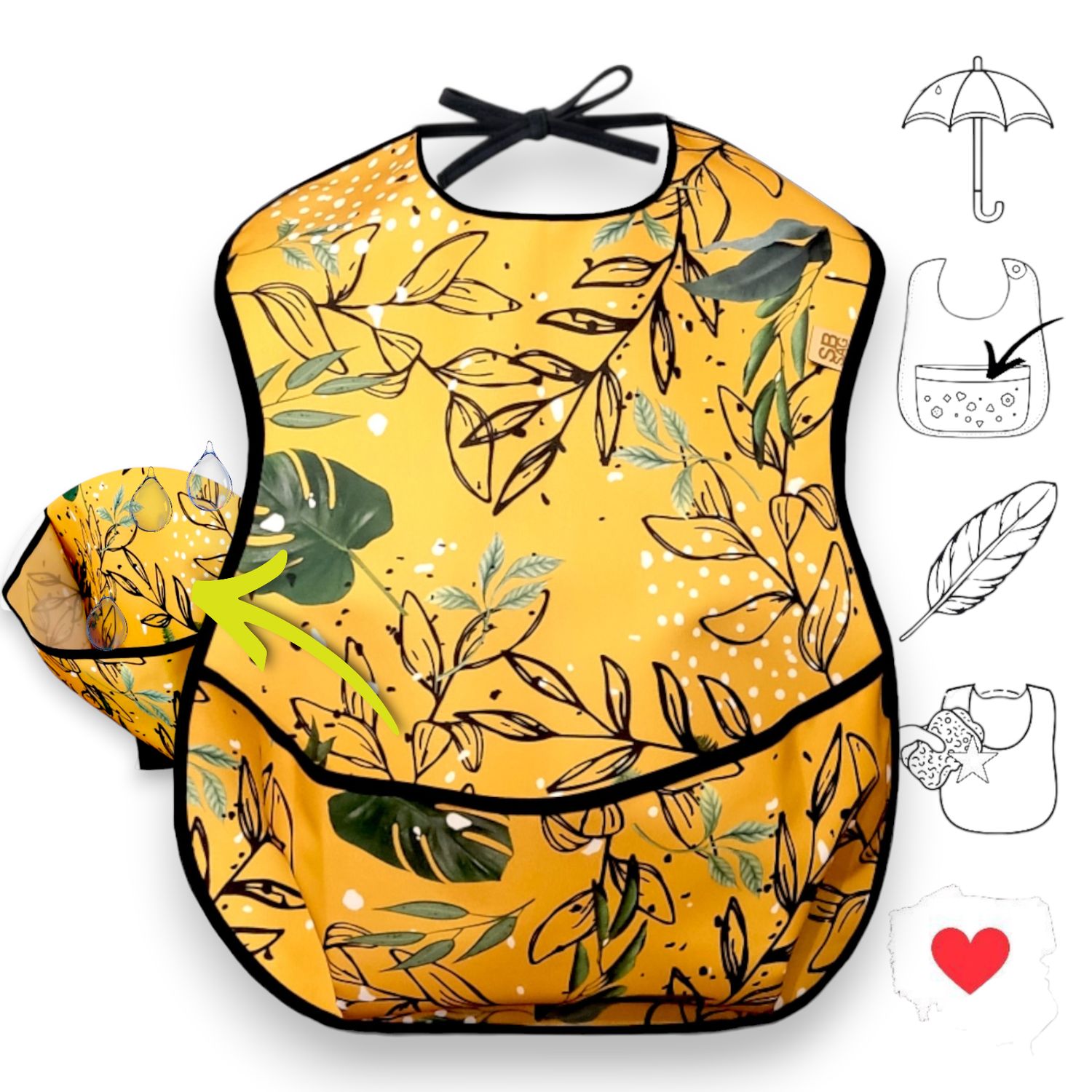 śliniak dla dorosłych Ergo+ "Miodowa ekspresja"