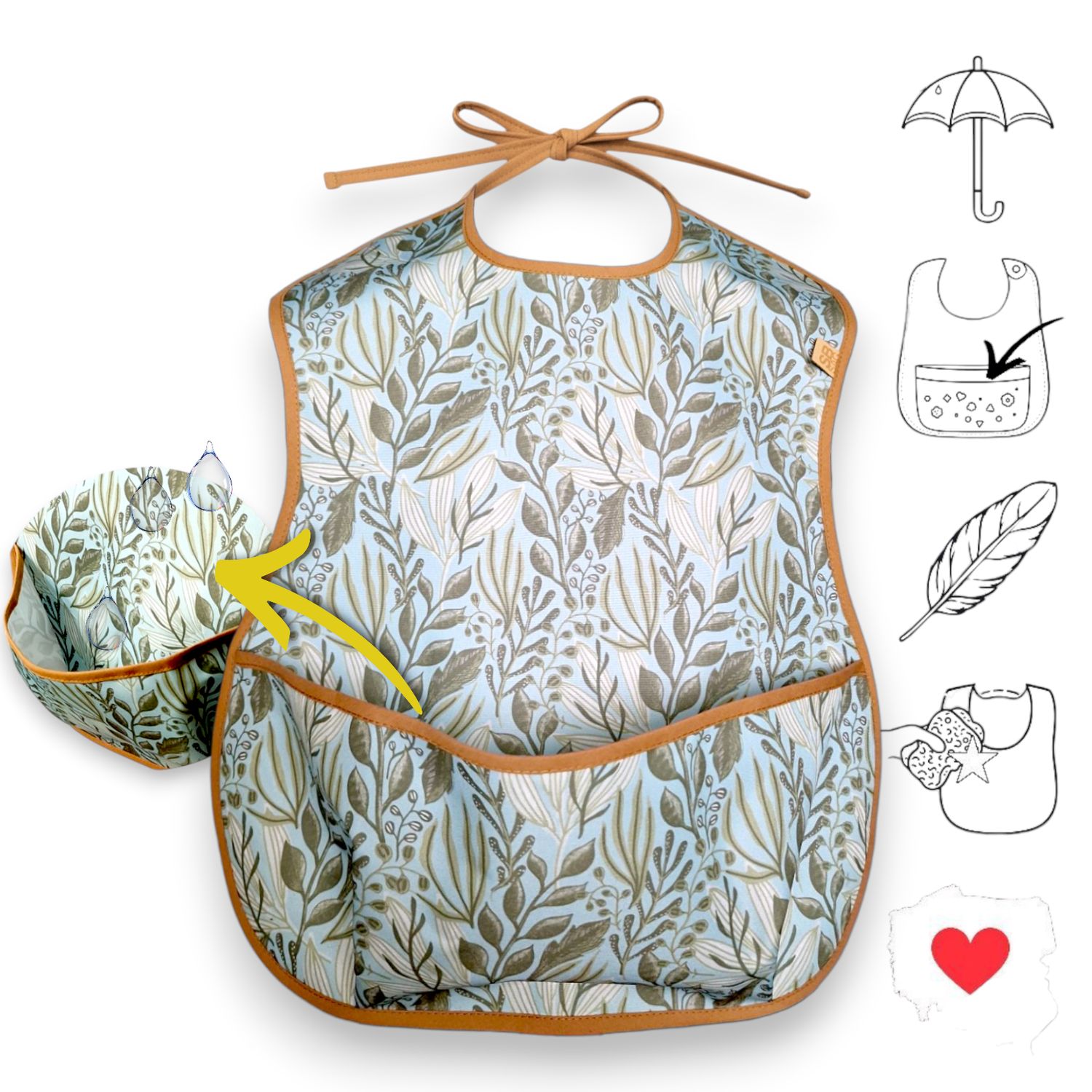 śliniak dla dorosłych Ergo+ "Botaniczny urok"