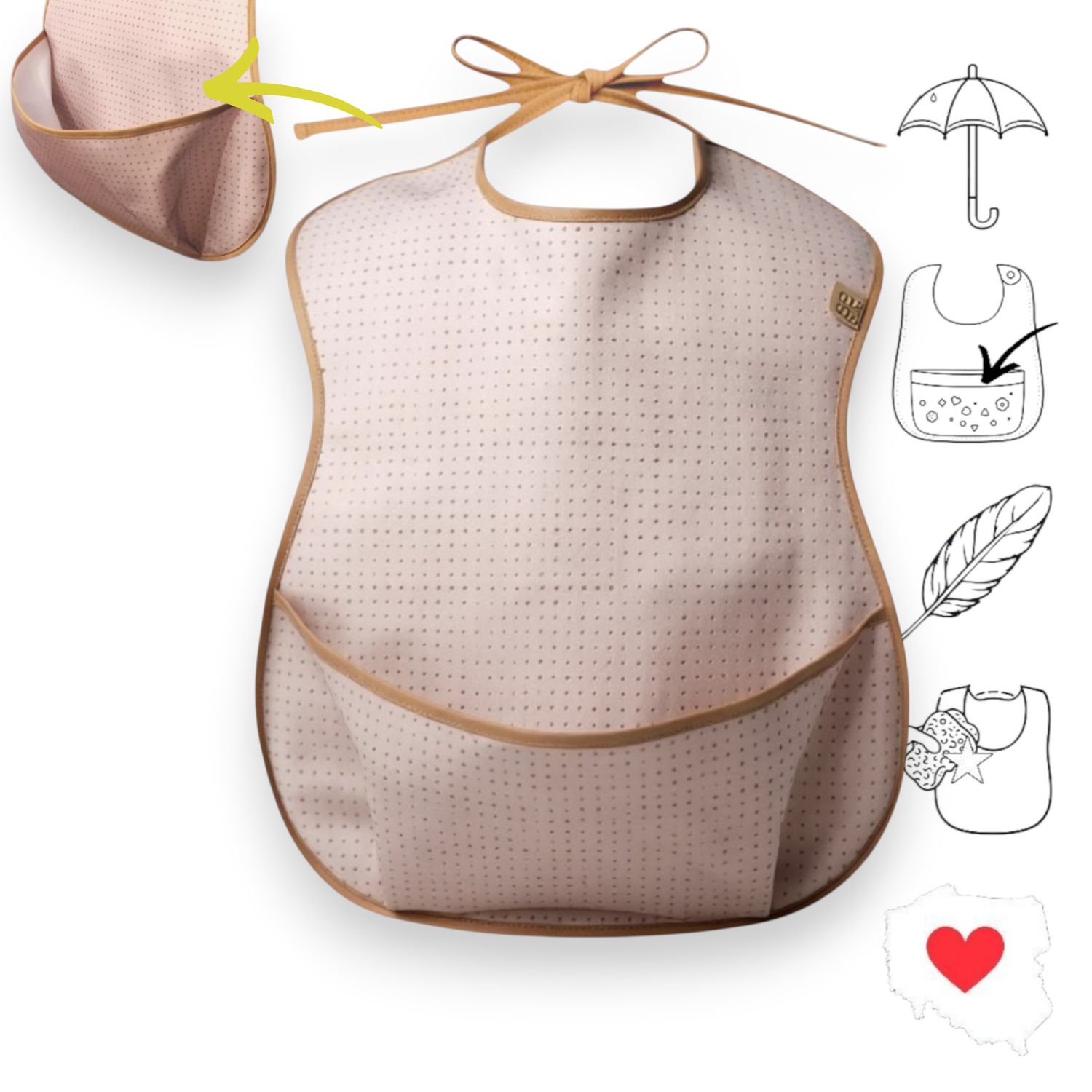 śliniak dla dorosłych Ergo+ "Kropeczkowo"