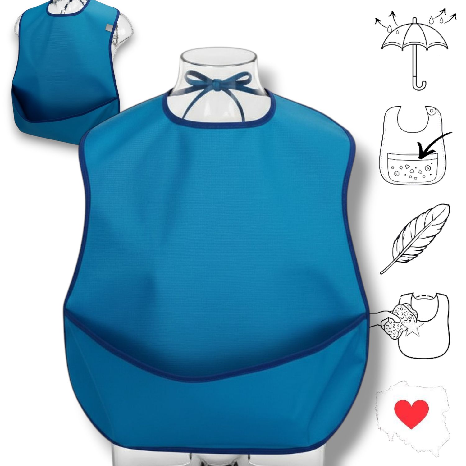 śliniak dla dorosłych Ergo+ "Błękitna harmonia"