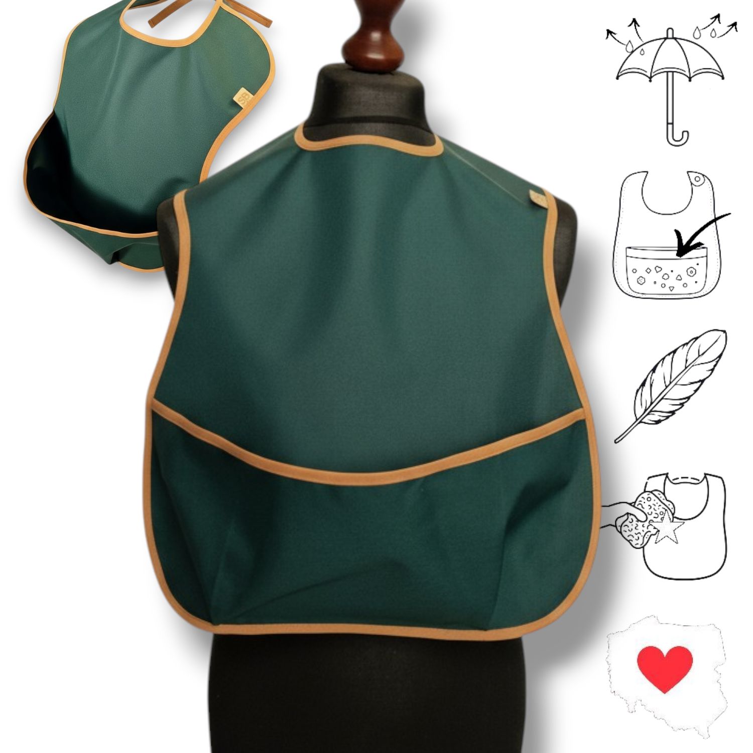 śliniak dla dorosłych Ergo+ "Zielona aura"