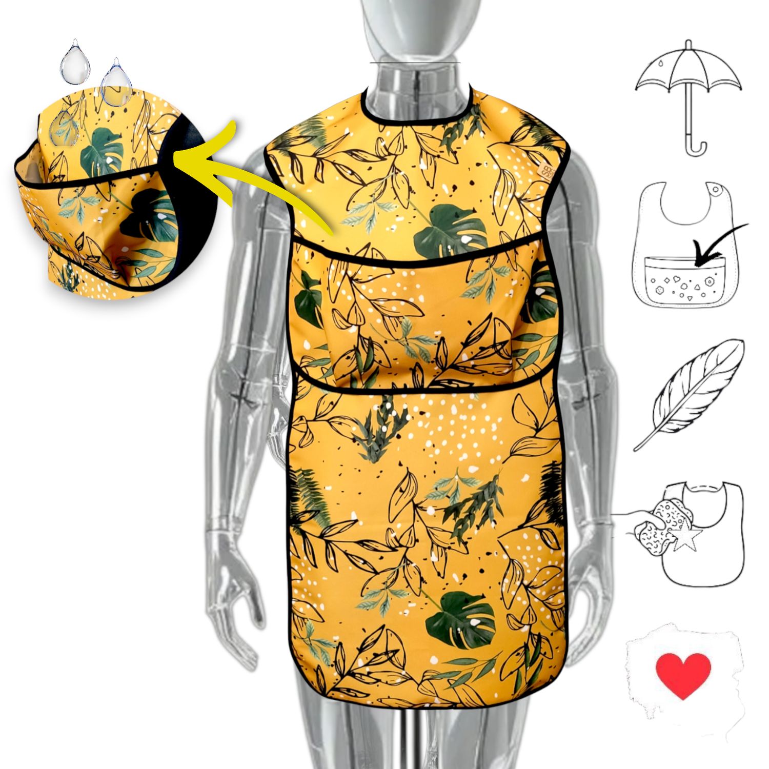 śliniak dla dorosłych i nastolatków Cover+ "Miodowa ekspresja"