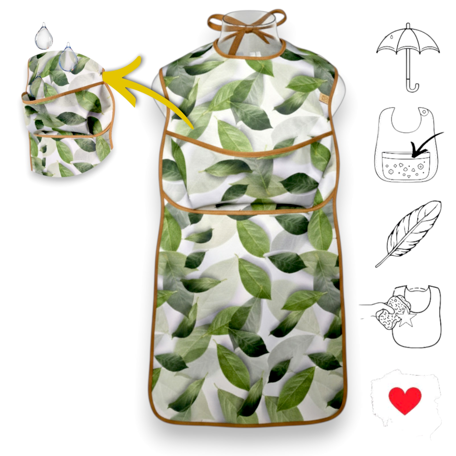 śliniak dla dorosłych i nastolatków Cover+ "Liście we mgle"