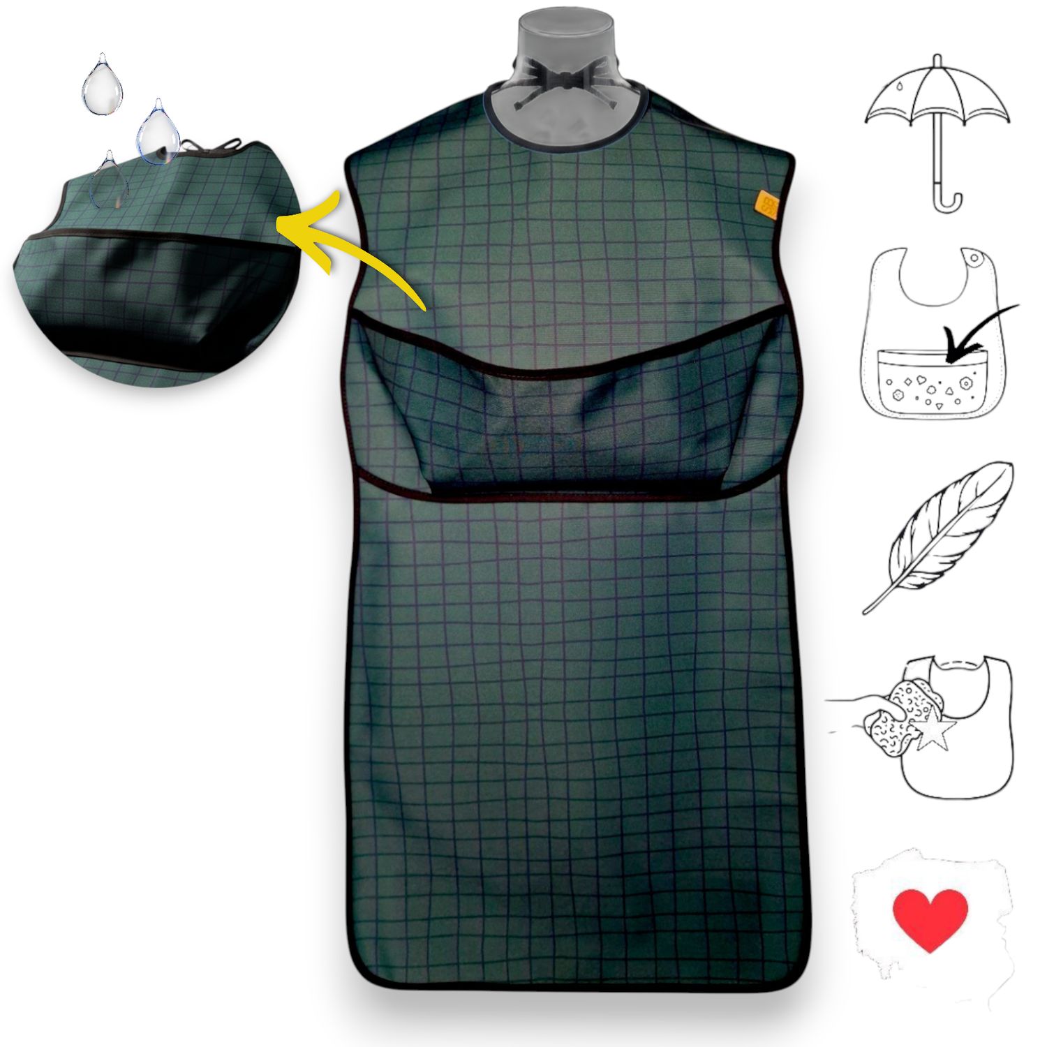 śliniak dla dorosłych i nastolatków Cover+ "Luźne linie"