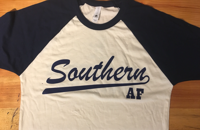 &quot;Southern AF&quot; Short Sleeve Baseball Tee