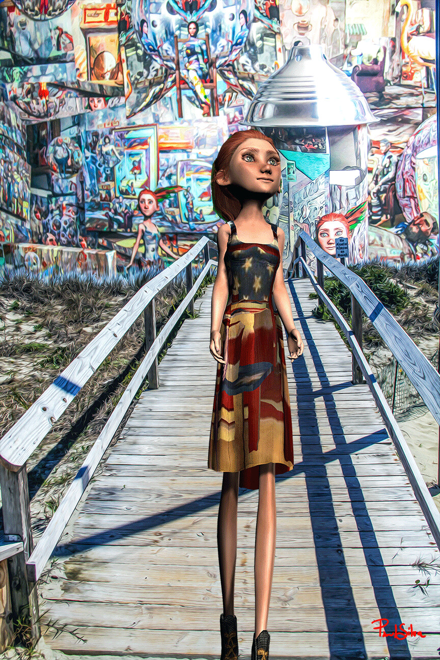 "Beachwalk Collage"