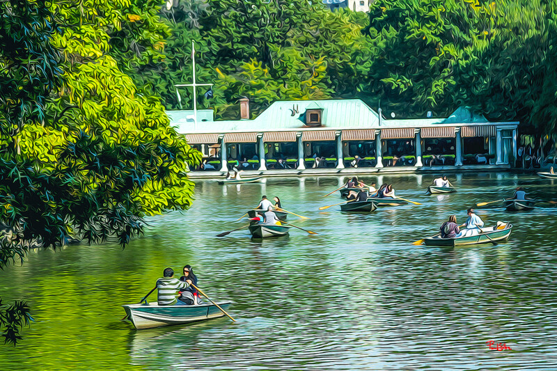 "Central Park Rowboat Regatta"