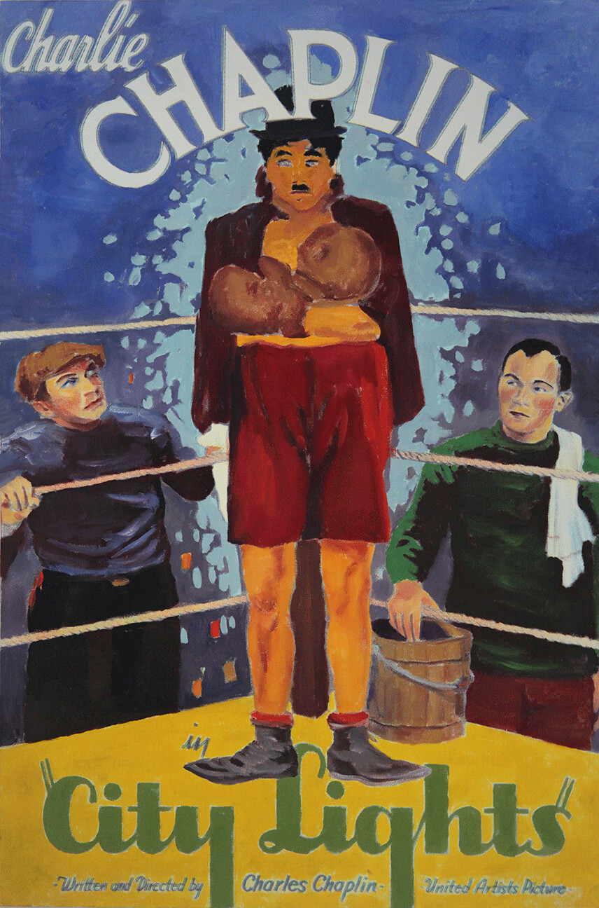 Chaplin-City Lights" | Painted Poster