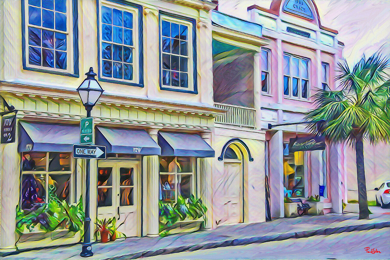 "King Street Below Market" Colorful Painter