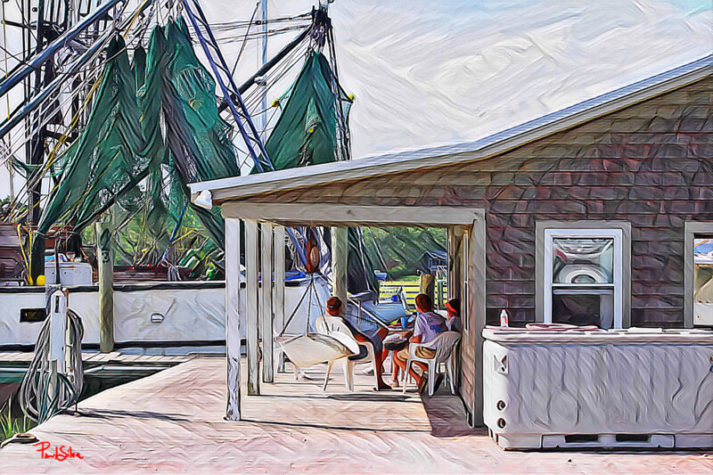 "Love Shrimpers" Colorful Painter
