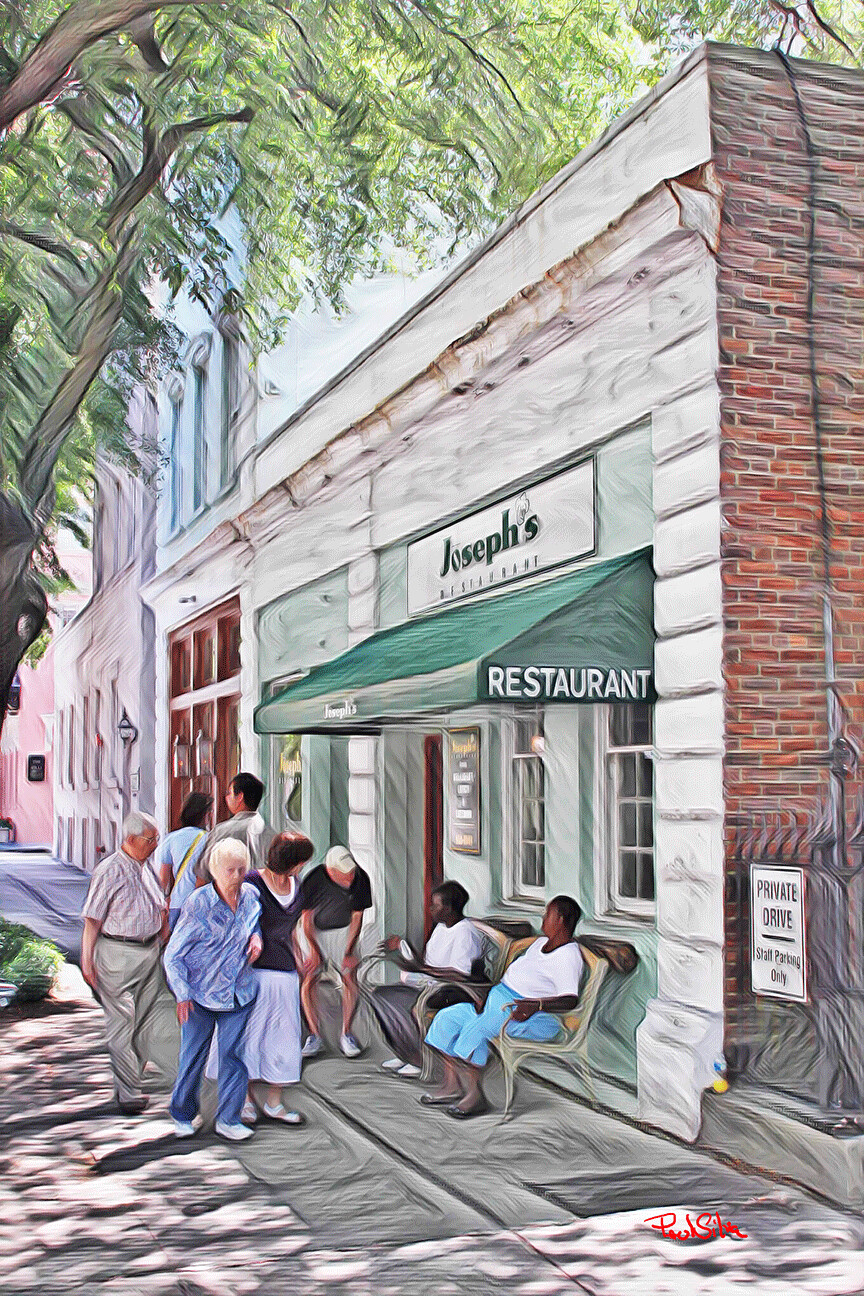 "Josephs on Sunday Afternoon" Colorful Painter