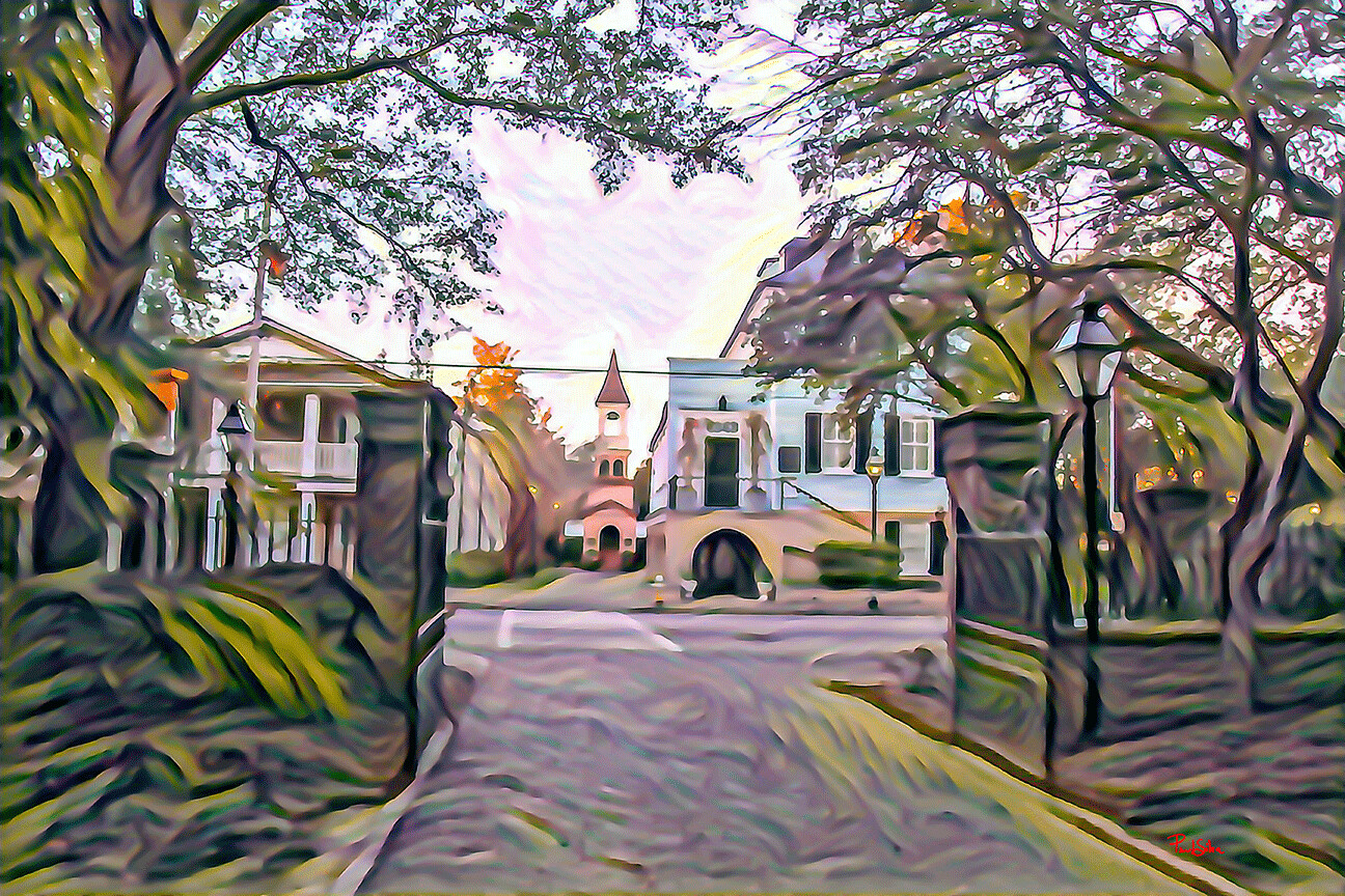 "College of Charleston Side Entrance" Colorful Painter Series