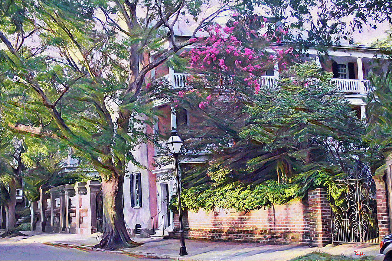 "Lower Meeting Street" Colorful Painter