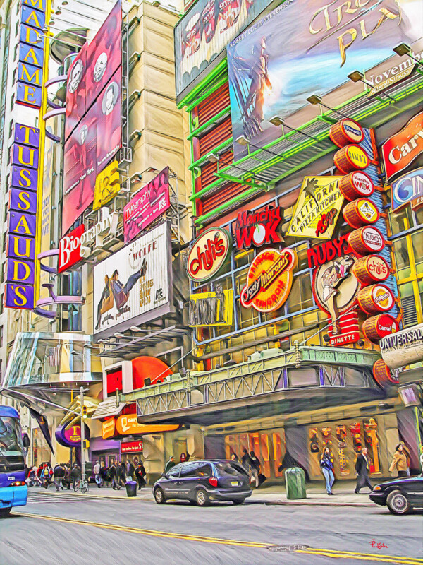 "Madame Tussaud's 42nd Street" Colorful Painter Series