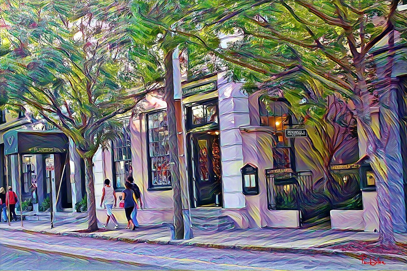 "Planters and Peninsula"  Colorful Painter Series