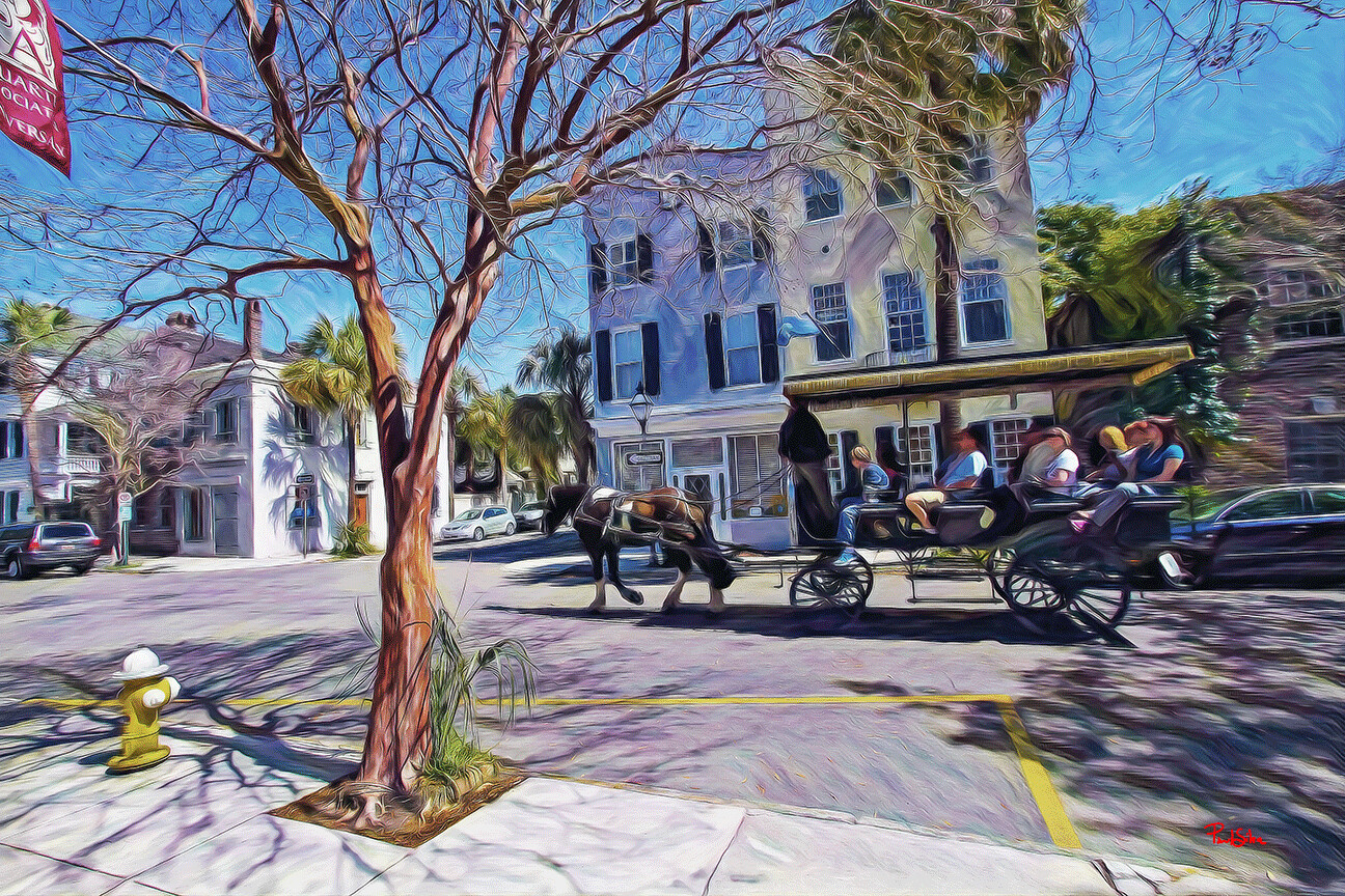 "Carriage on the Peninsula" Colorful Painter Series